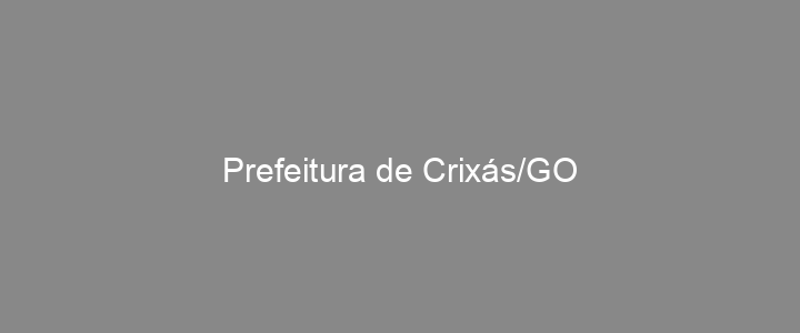 Provas Anteriores Prefeitura de Crixás/GO